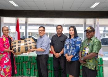 Peduli Korban Konflik Intanjaya, Ketua TP-PKK Papua Tengah Serahkan Bantuan Penanganan Konflik