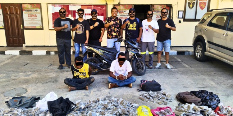 Di Jalan Naik Kantor Walikota, YO dan GM Di Tangkap Polisi, Karna Miliki Ganja Seberat 7,4 Kilogram