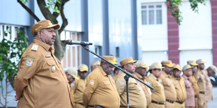 Wakil Gubernur Papua Pegunungan Pimpin Apel Pagi, Serukan Perdamaian Antar Suku