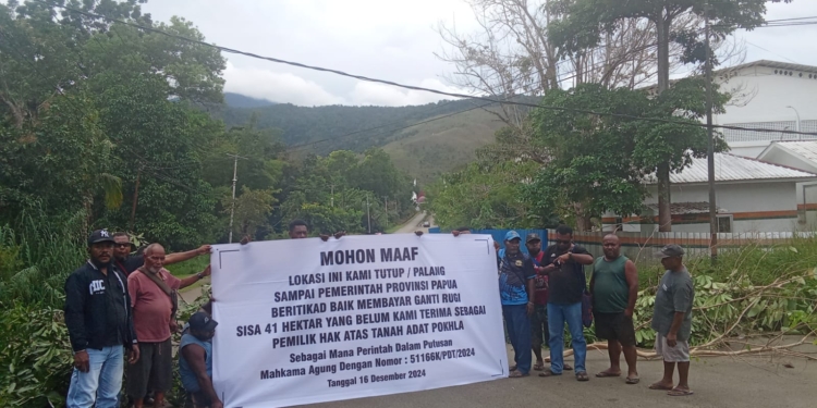 Palang Jalan Masuk Kampus IPDN di Buper Jayapura, Pemilik Hak Ulayat Tuntut Pembayaran Tahap Dua