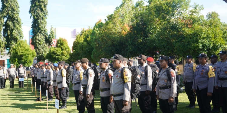 Polres Jayapura Gelar Apel Pasukan Pengamanan PSU Pilgub Papua, 370 Personel Dikerahkan