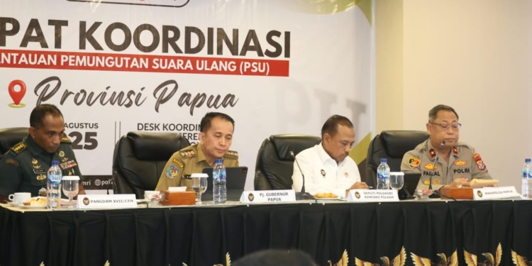 Kemenpolhukam Pimpin Rapat Koordinasi Bahas Kesiapan PSU Pilgub Papua