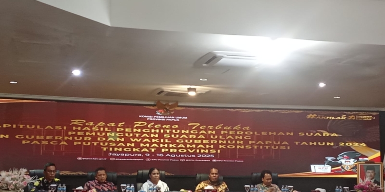 KPU Papua Gelar Pleno Rekapitulasi Suara PSU Pilkada Papua 