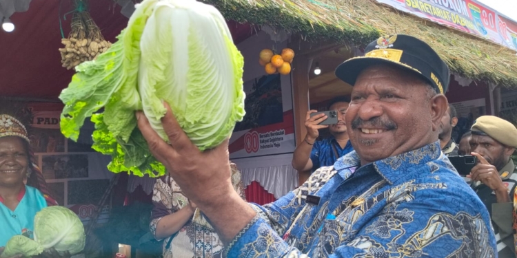 Sambut Hut RI ke-80, Wagub Ones Pahabol Buka Pameran Pembangunan di Wamena