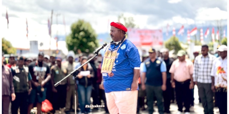 Wagub Ones Pahabol Resmi Menutup Pameran Pembangunan Dalam Rangka Menyambut HUT RI ke-80 di Wamena