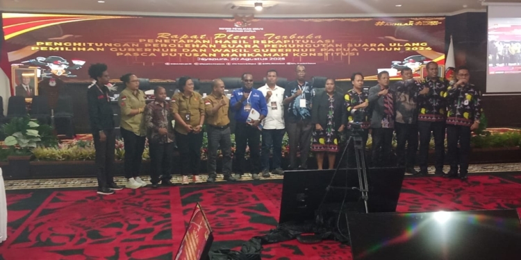 KPU Tetapkan MARI-YO Unggul Dari BTM-CK di PSU Pilgub Papua