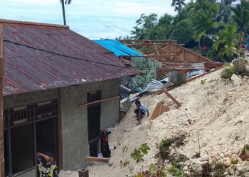 Longsor Terjang Kampung Sarawandori Satu Kepulauan Yapen, Dua Rumah Rusak Berat