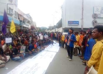 Solidaritas Mahasiswa Papua Gelar Aksi di Jayapura, Tuntut 4 Tapol NRFPB di Sorong Dibebaskan