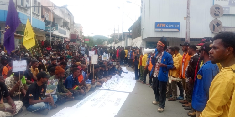 Solidaritas Mahasiswa Papua Gelar Aksi di Jayapura, Tuntut 4 Tapol NRFPB di Sorong Dibebaskan