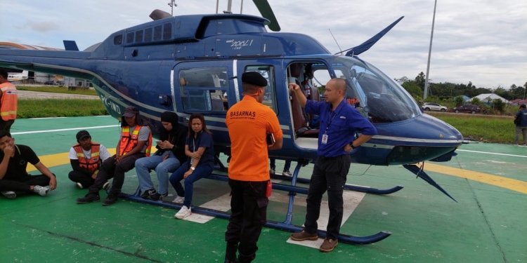 Helikopter PK-IWS  Dari Puncak Tujuan Mimika Hilang Kontak, Tim SAR Gabungan Lakukan Pencarian