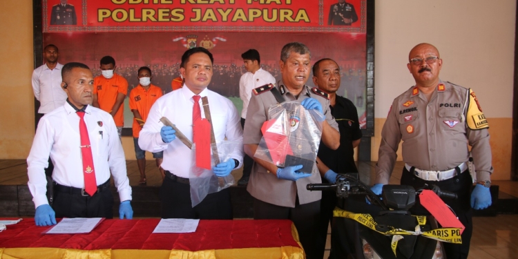 Polres Jayapura Ungkap Kasus Begal Sadis Tewaskan Driver Ojek Online di Jalan Raya Sentani-Waena Jayapura 