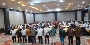 Bendahara di 12 Keondoafian di 10 Kampung Adat Ikut Bimtek Pengelolaan Dana Hibah Operasional Keondoafian di Jayapura