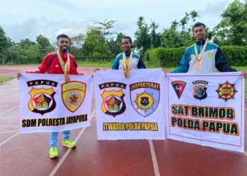 Tiga Personil Polda Papua Raih Medali Prestasi Diajang Kejurda Atletik Provinsi Papua Barat Open 2025