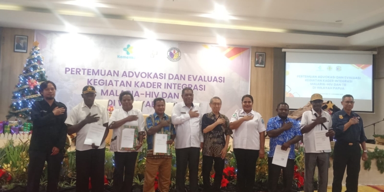 Plt Sekda Kabupaten Jayapura Buka Kegiatan Pertemuan Advokasi dan Evaluasi Kegiatan Kader Integrasi Malaria, HIV dan TB