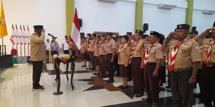 ABR Lantik 54 Pengurus Pramuka Kota Jayapura, Tekankan Kebersamaan dan Kepedulian Lingkungan