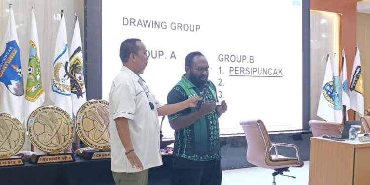 Jelang Liga 4 Piala Gubernur Papua Tengah, Panpel Gelar Workshop dan Drawing Grup di Timika