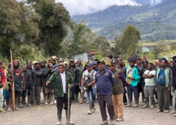 Hari Ketiga Patok Batas Tanah, Bupati Elvis Tabuni Pastikan Lokasi Kantor Bupati dan DPRK Puncak Sah