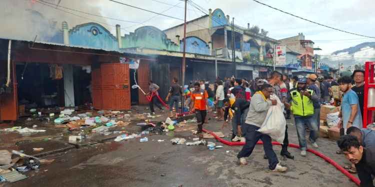 Belasan Ruko di Wamena Ludes Terbakar, Kerugian Capai Rp7 Miliar, Polisi Lakukan Penyelidikan