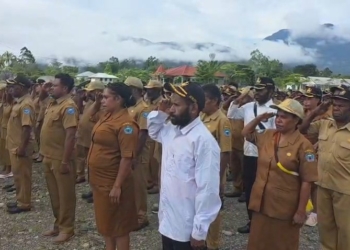 Pemkab Yalimo Siapkan Penertiban ASN Mangkir, Pesan Tegas Bupati Disampaikan Saat Apel Pagi