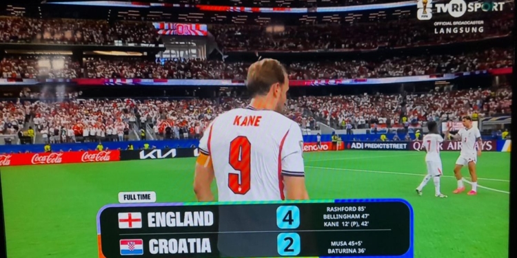 Harry Kane Cetak Brace, Inggris Tekuk Kroasia 4-2