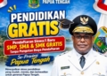 Pemprov Papua Tengah Gratiskan Biaya Masuk SMP, SMA dan SMK