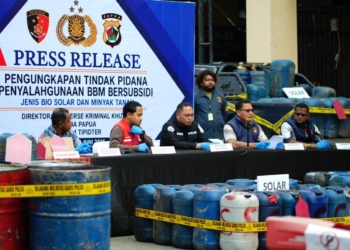 Polda Papua Gagalkan Distribusi 5.635 Liter BBM Subsidi ke Tambang Ilegal