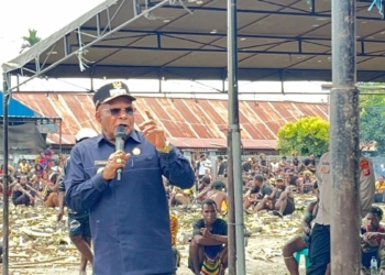 Usai Peresmian Gereja di Nabire, Bupati Elvis Tabuni Sampaikan Pesan Damai “Agenda 30 Juni Harus Aman dan Tertib”