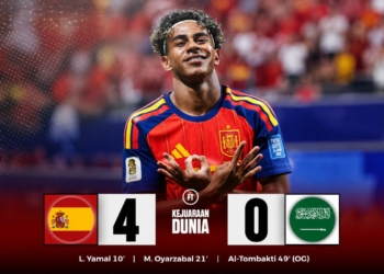 Spanyol Bantai Arab Saudi 4-0, La Roja Naik ke Papan Atas Grup H