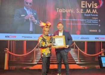 Bupati Puncak Elvis Tabuni Kembali Raih IPSEA 2026, Dua Tahun Berturut-Turut Diakui atas Transformasi Daerah