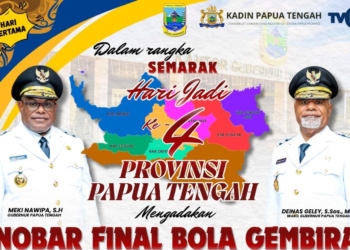 Meriahkan HUT ke-4 Papua Tengah, Pemprov Gelar Nobar Final Piala Dunia dan Bazar UMKM