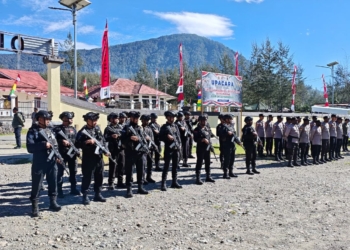 Perkuat Pengamanan Pasca Pembakarang Kantor Pemerintah di Ilaga, Polda Papua Tengah Kirim BKO Brimob