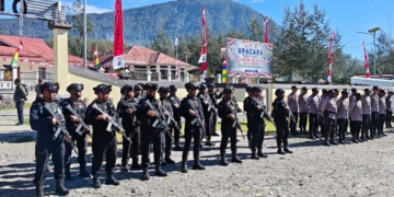 Perkuat Pengamanan Pasca Pembakarang Kantor Pemerintah di Ilaga, Polda Papua Tengah Kirim BKO Brimob