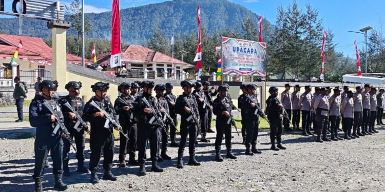 Perkuat Pengamanan Pasca Pembakarang Kantor Pemerintah di Ilaga, Polda Papua Tengah Kirim BKO Brimob