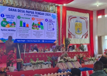 Pimpin Rakor Terpadu Di Ilaga, Gubernur Meki Nawipa Paparkan Data Penerimaan Dana Desa Se-Papua Tengah Tahun 2024-2026