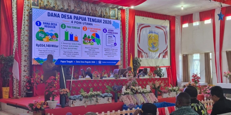 Pimpin Rakor Terpadu Di Ilaga, Gubernur Meki Nawipa Paparkan Data Penerimaan Dana Desa Se-Papua Tengah Tahun 2024-2026