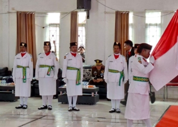 38 Anggota Paskibraka Kabupaten Puncak 2026 Dikukuhkan, Ini Pesan Bupati Elvis Tabuni
