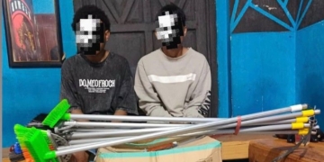 Dua Pemuda Diamankan Polisi Usai Diduga Bobol Toko di Pasar Inpres Dok IX