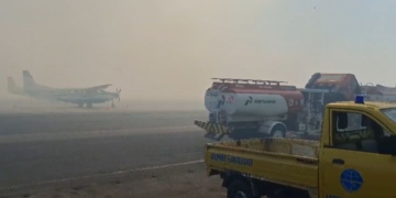 Kabut Asap Tebal Ganggu Penerbangan di Nabire