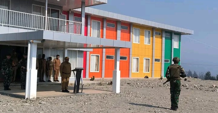 Pasca-Kebakaran Kantor Pemkab, ASN Puncak dan TNI-Polri Gelar Apel Perdana di Guest House Elvis Tabuni