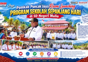 Pemprov Resmi Luncurkan Sekolah Sepanjang Hari di Puncak Jaya, Siswa Belajar hingga Sore