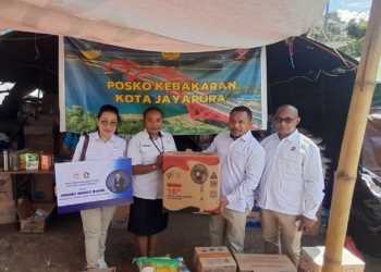 Peduli Korban Kebakaran di Kelurahan Mandala, Gerindra Papua Salurkan Bantuan