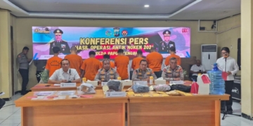 Polisi Ungkap 9 Kasus Narkotika dan Tangkap 13 Tersangka di Papua Tengah