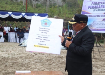 Bupati Yalimo Salurkan Rp1 Miliar untuk Dukung Kemandirian GJRP